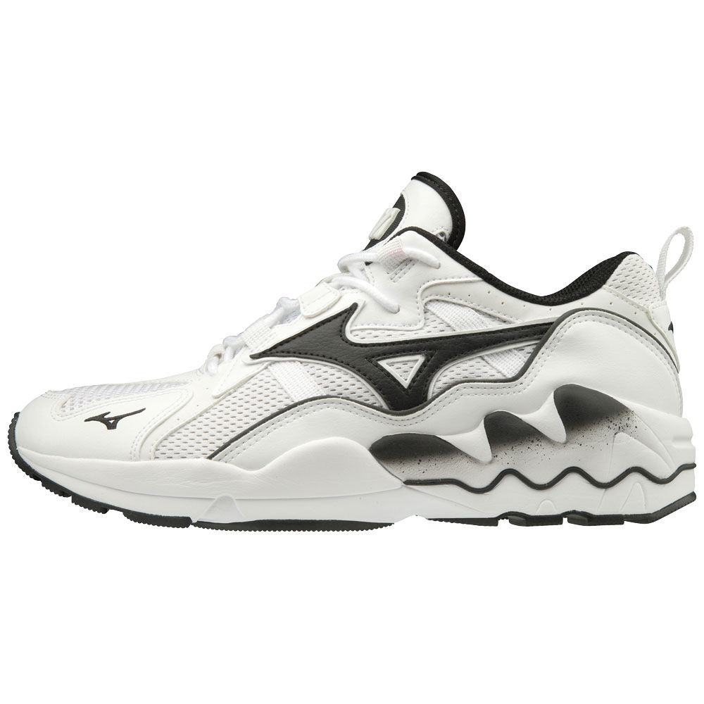 Mens Mizuno WAVE RIDER 1 Trainers White/Black Philippines (DRKECI391)